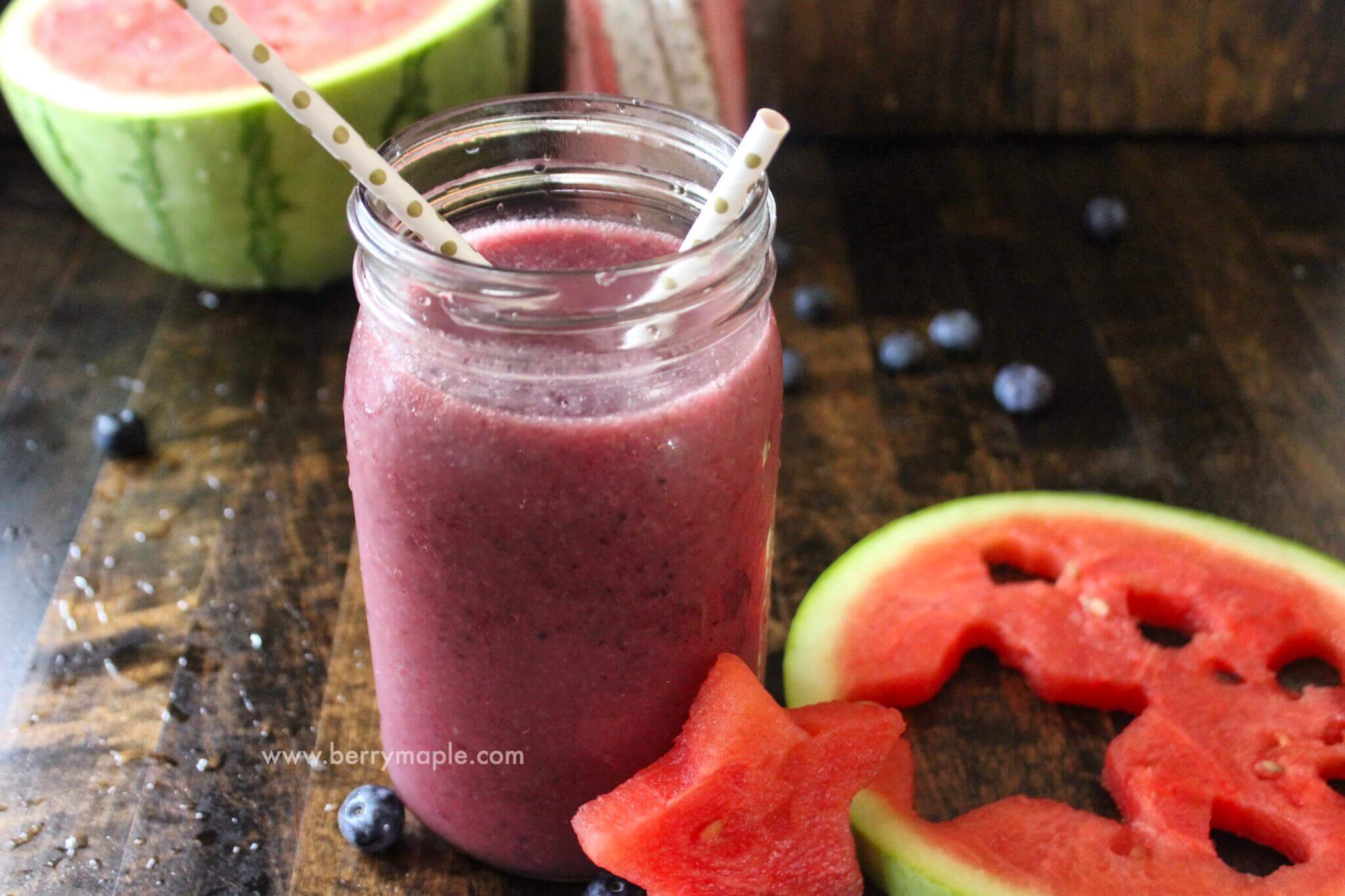 Berry watermelon smoothie Berry&Maple