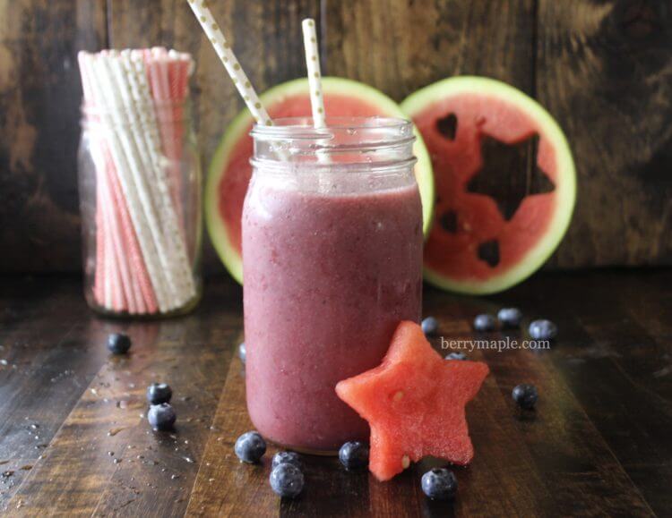 Berry watermelon smoothie Berry&Maple