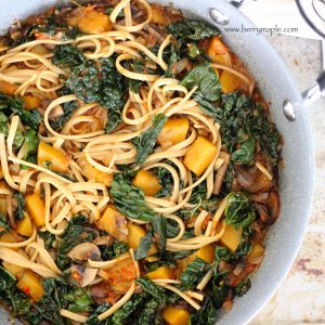 Butternut squash kale linguine