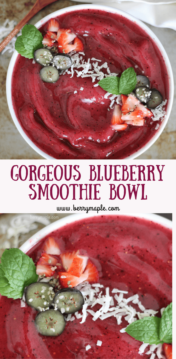 Blueberry smoothie bowl