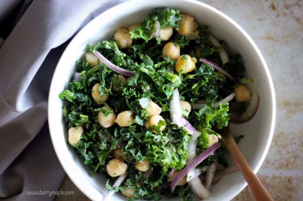 Kale chickpea salad