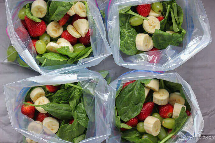 freezer strawberry greens smoothie packs