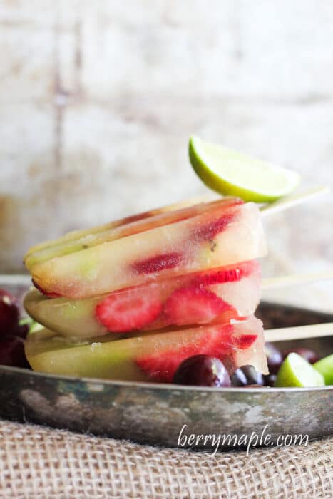 Apple juice fruit popsicles