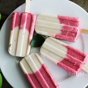 banana strawberry coconut popsicles