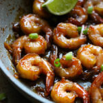 Honey garlic lime glazed shrimp