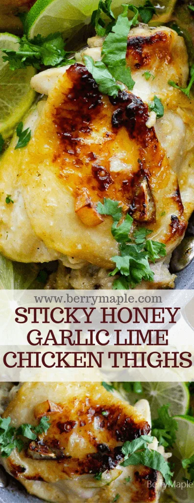 honey garlic lime chicken thighs