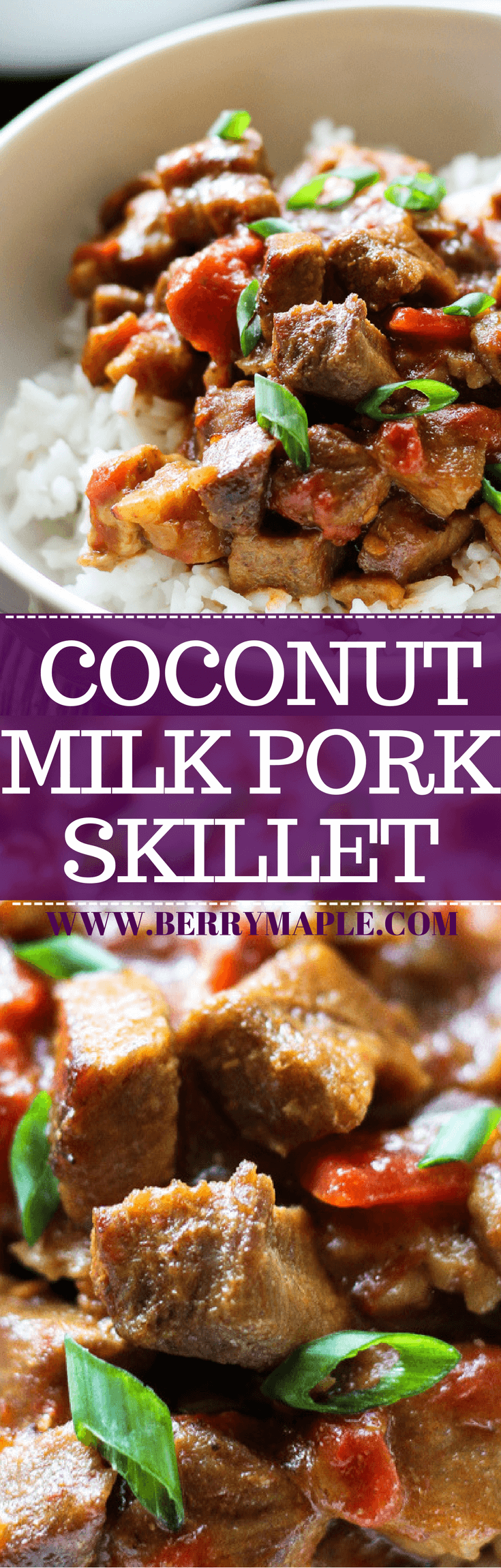 coconut milk pork skillet recipe #pork#skillet#coconutpork#coconut#easydinner#dinner