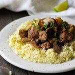 Braised pork ragout with couscous