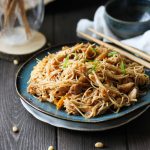 Tilapia rice noodles stir-fry recipe