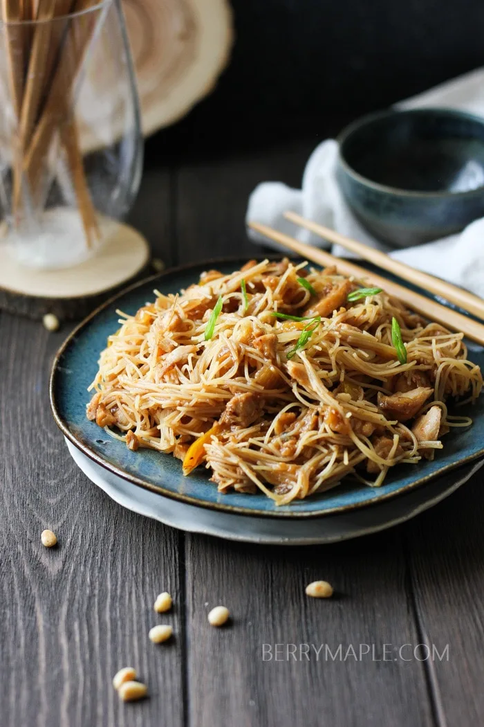 Tilapia rice noodles stir-fry recipe