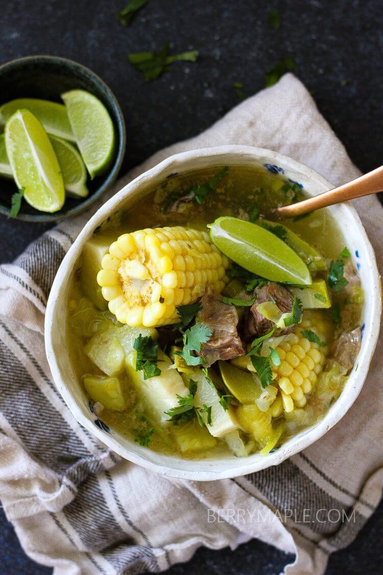 Caldo de Res in Instant Pot - Berry&Maple