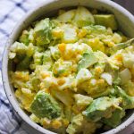 Avocado potato salad bowl