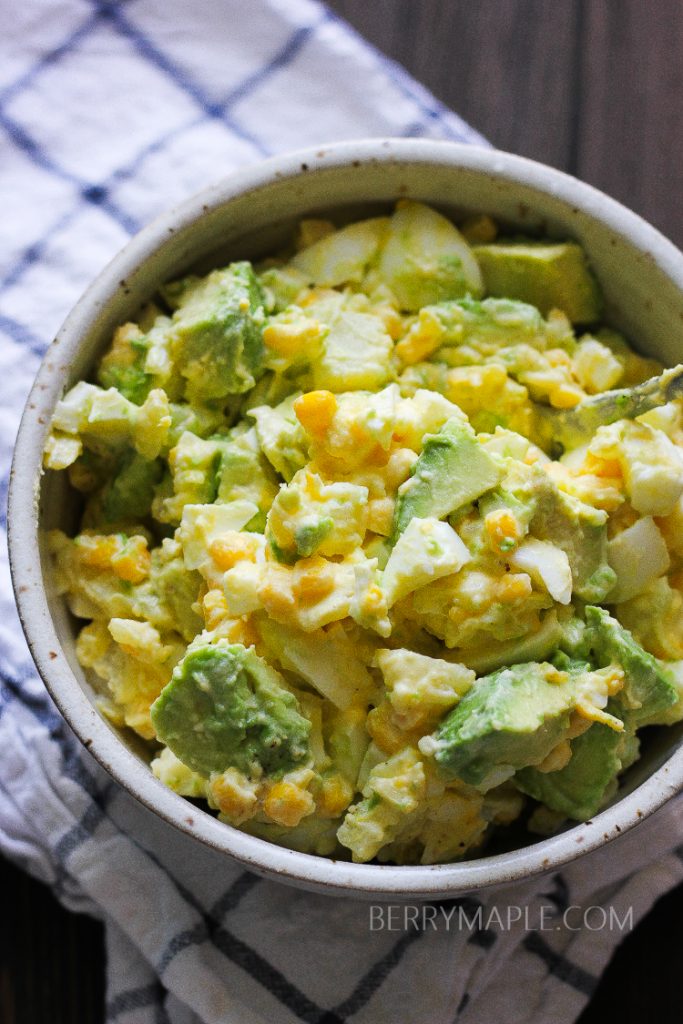 Avocado potato salad bowl