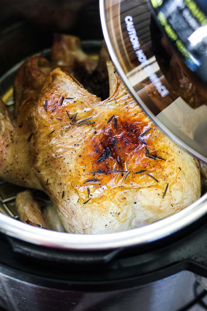 browned whole chicken in instant pot