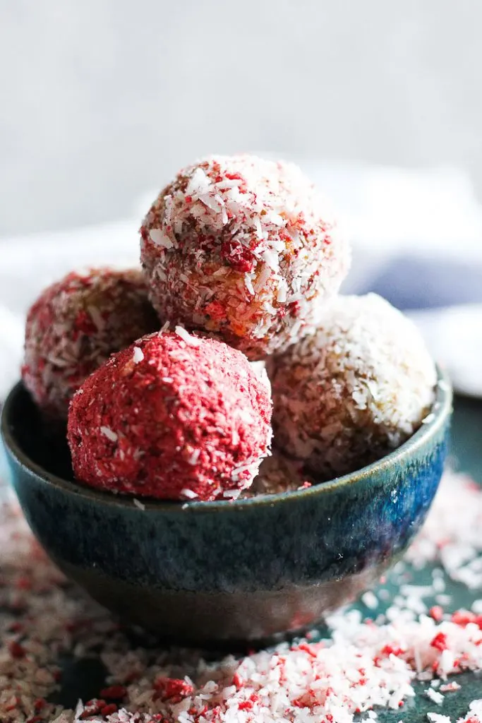 mango strawberry energy balls