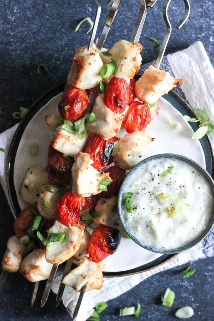 Greek chicken kabobs
