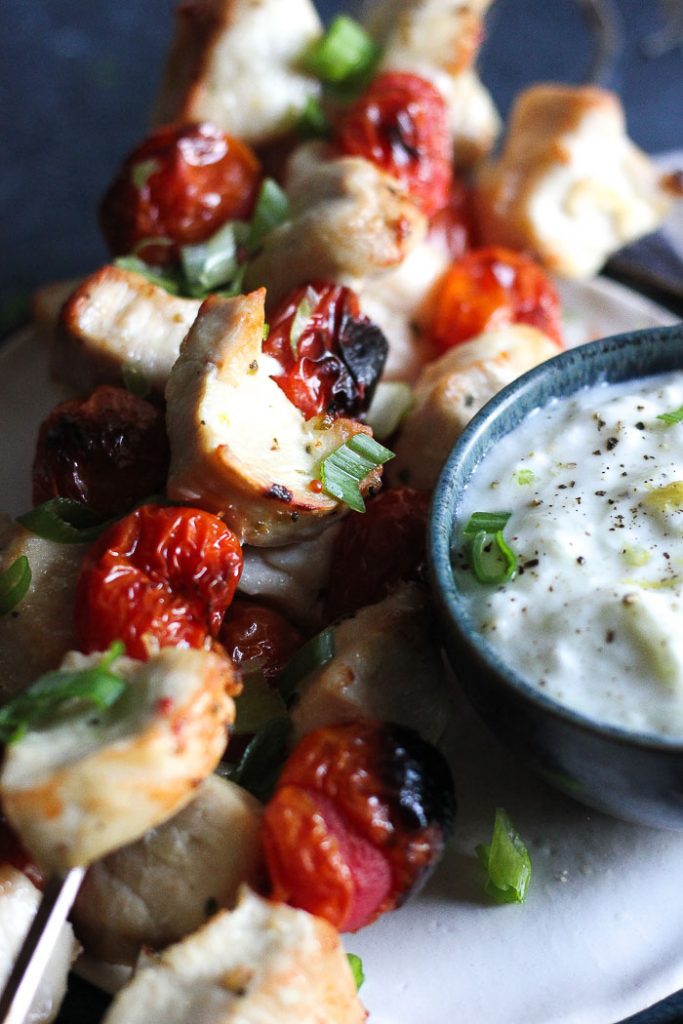 Greek chicken kabobs