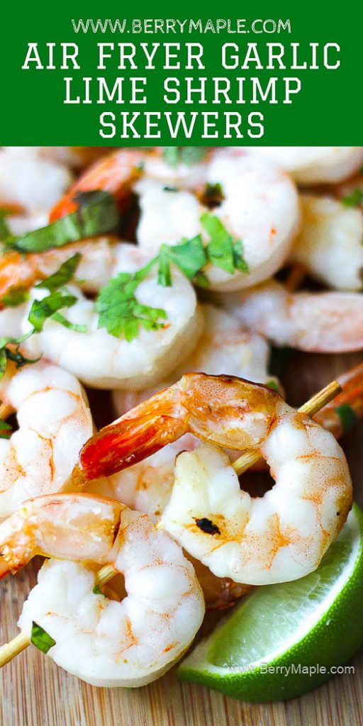 Amazing healthy air fryer shrimp skewers, Delicious, very easy to make, paleo, whole30 , keto diet friendly and zero points weight watchers! # airfryer #shrimpskewers #shrimp #skewers #airfryershrimp air fryer shrimp skewers