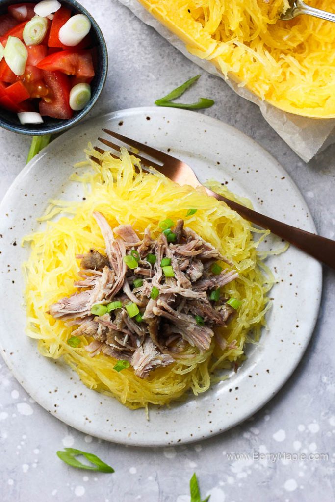Instant Pot Spaghetti squash with pulled pork