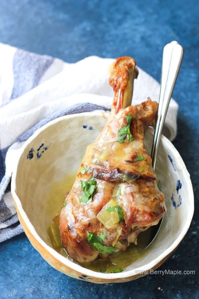 Instant Pot turkey legs with gravy Berry Maple