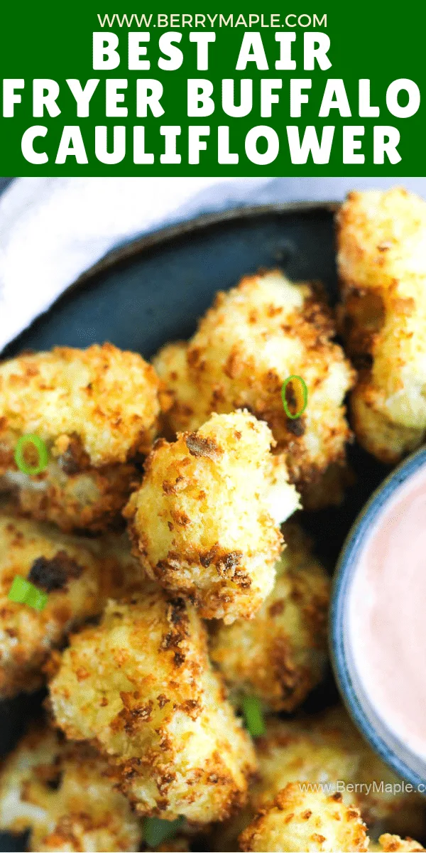 Air fryer buffalo cauliflower bites wings