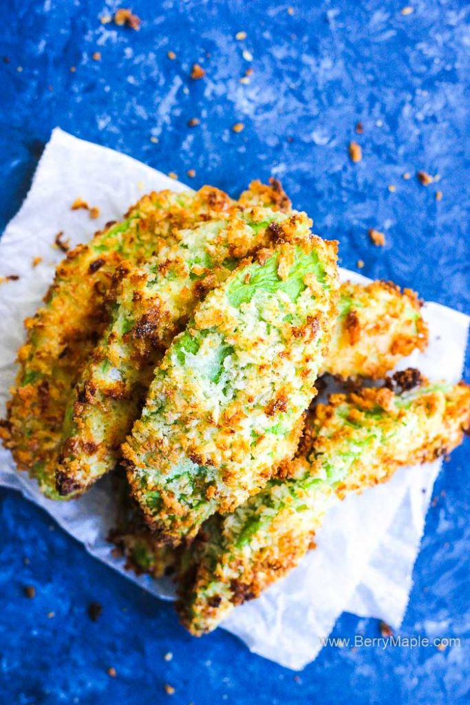 Air fryer Avocado fries Berry&Maple