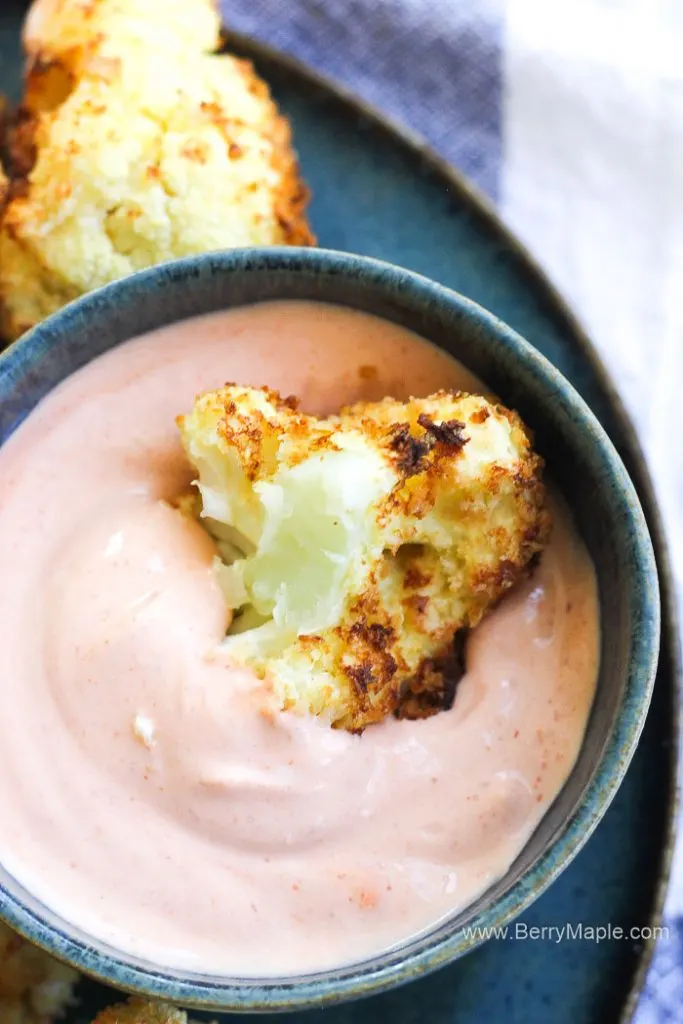 Air Fryer Buffalo Cauliflower Berry Maple