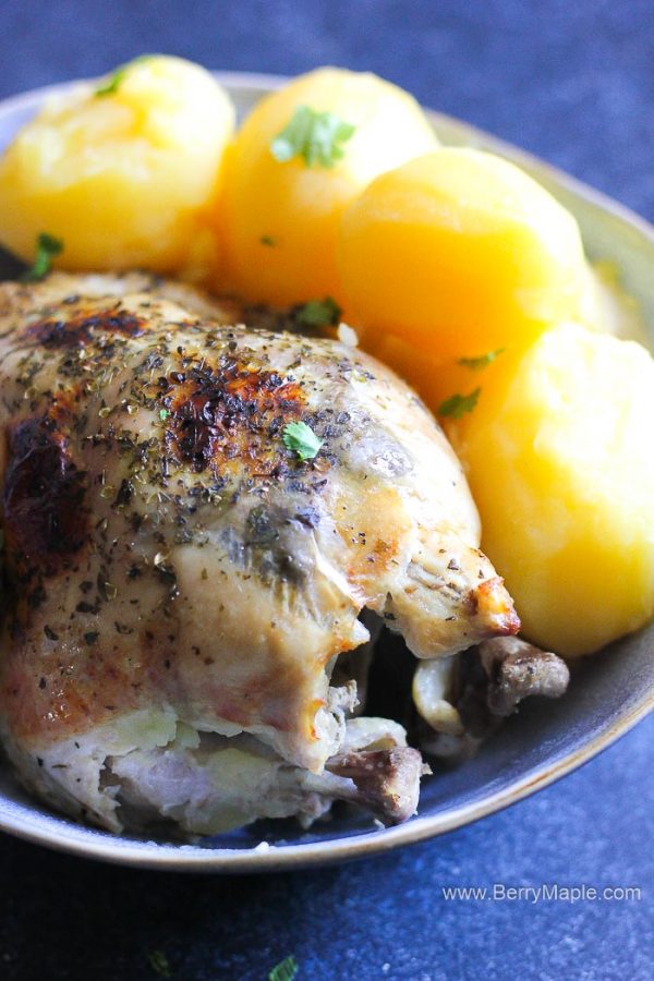 Instant Pot Cornish hen with potatoes - Berry&Maple