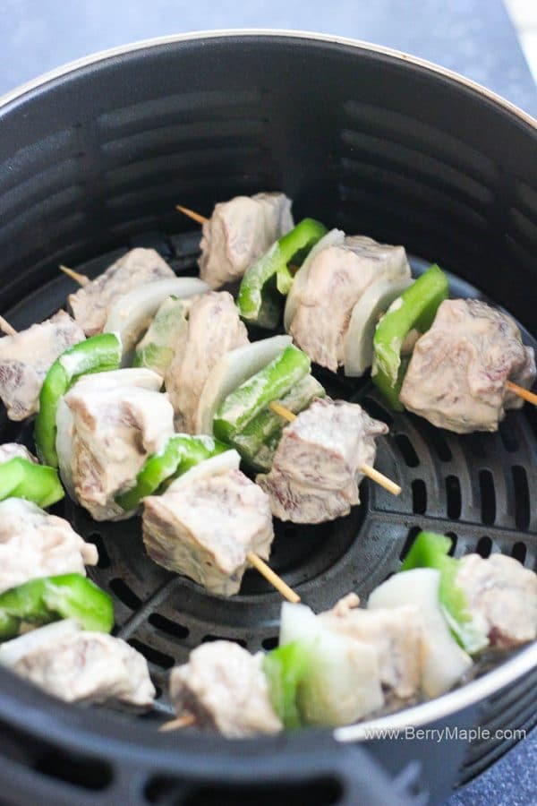 Air fryer beef steak kabobs Berry&Maple