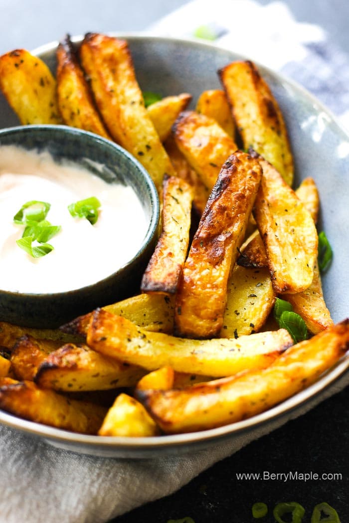 air fryer french fries plate