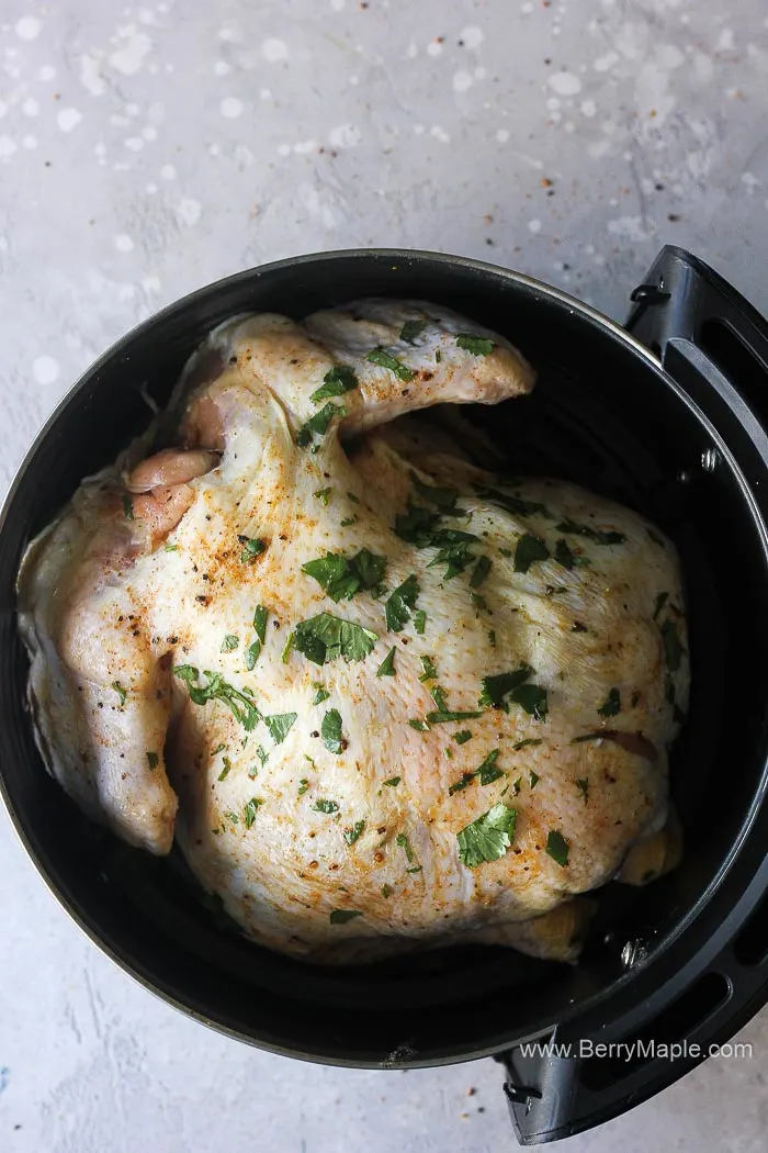 Air fryer rotisserie chicken - Berry&Maple