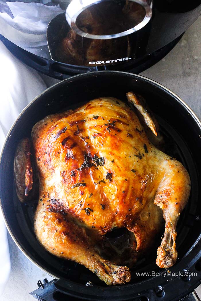 Air Fryer Rotisserie Chicken Berry Maple