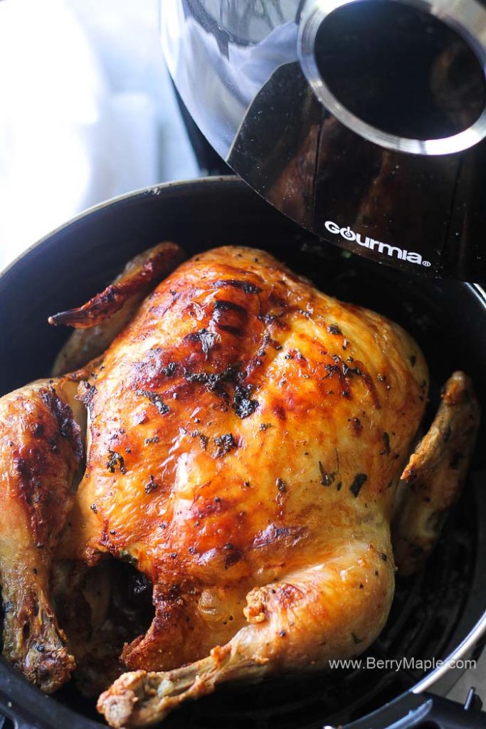 Air fryer rotisserie chicken Berry&Maple