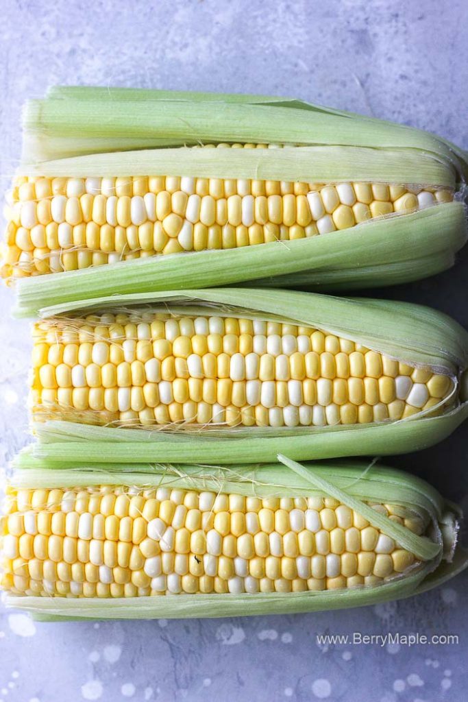 Air fryer corn on the cob - Berry&Maple