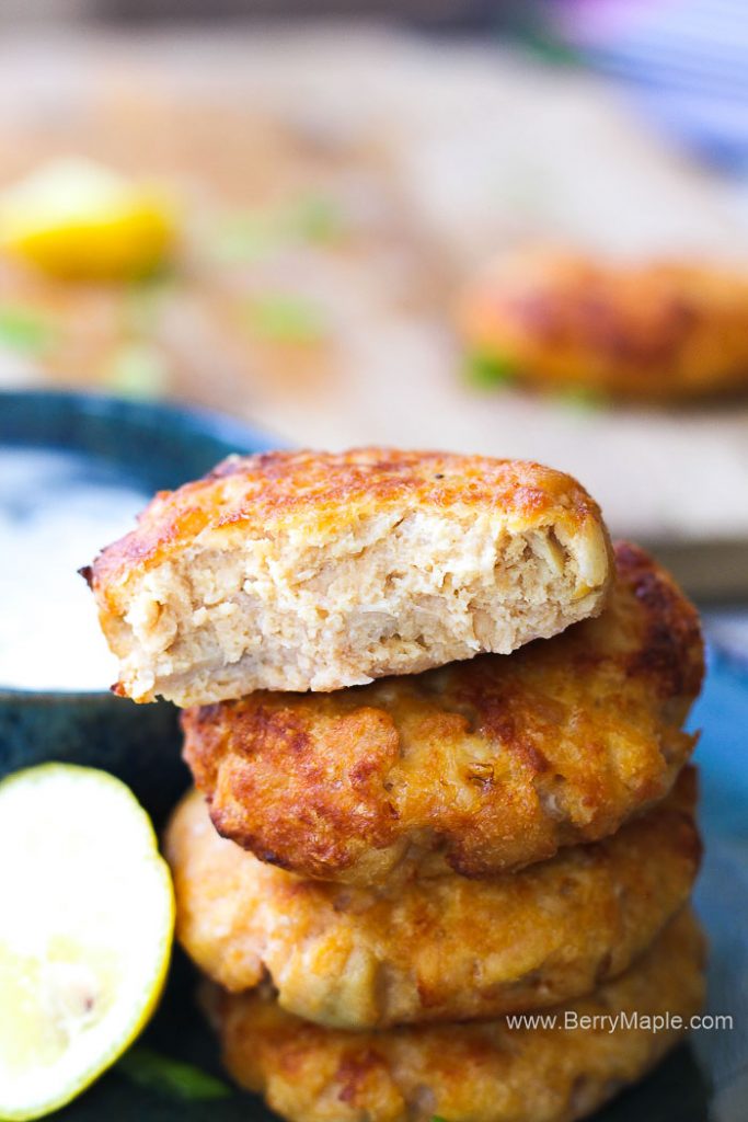 Air fryer salmon patties Berry&Maple