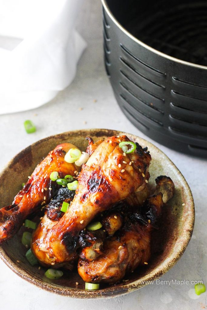 Air fryer teriyaki chicken drumsticks Berry&Maple