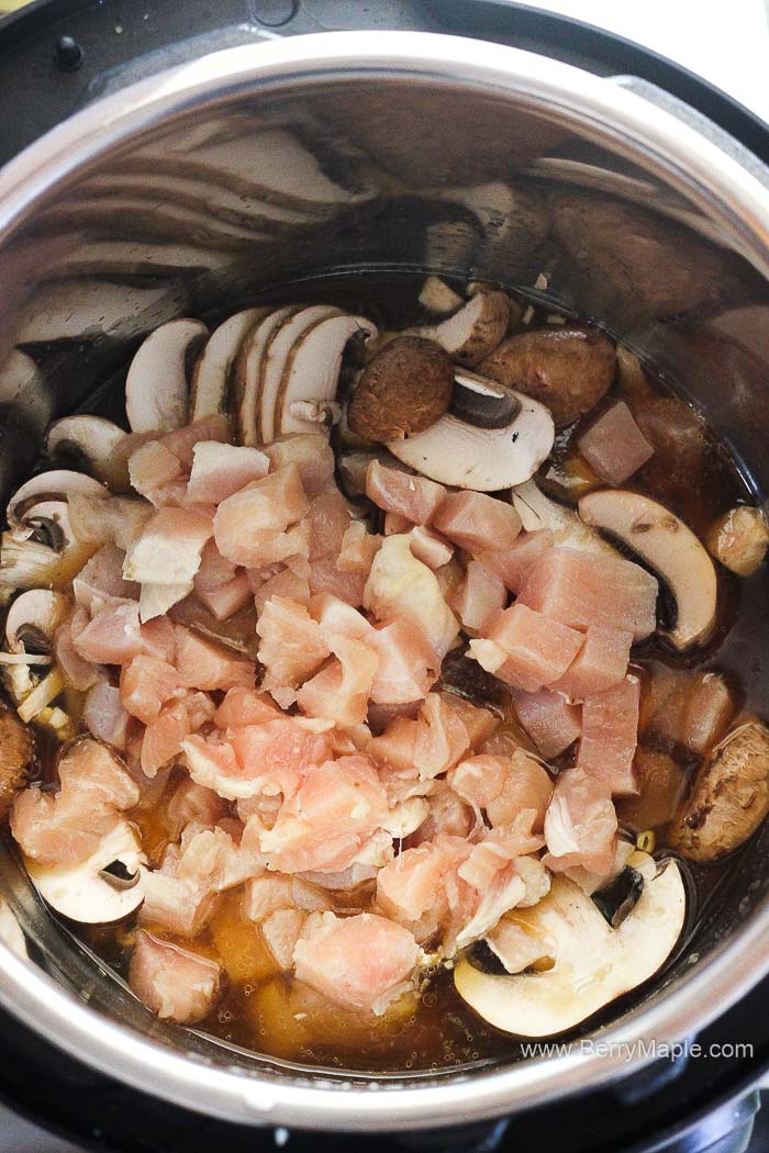 Instant pot chicken lo mein noodles Berry&Maple