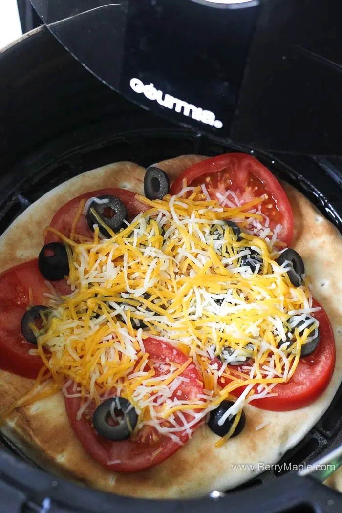 raw pizza in air fryer