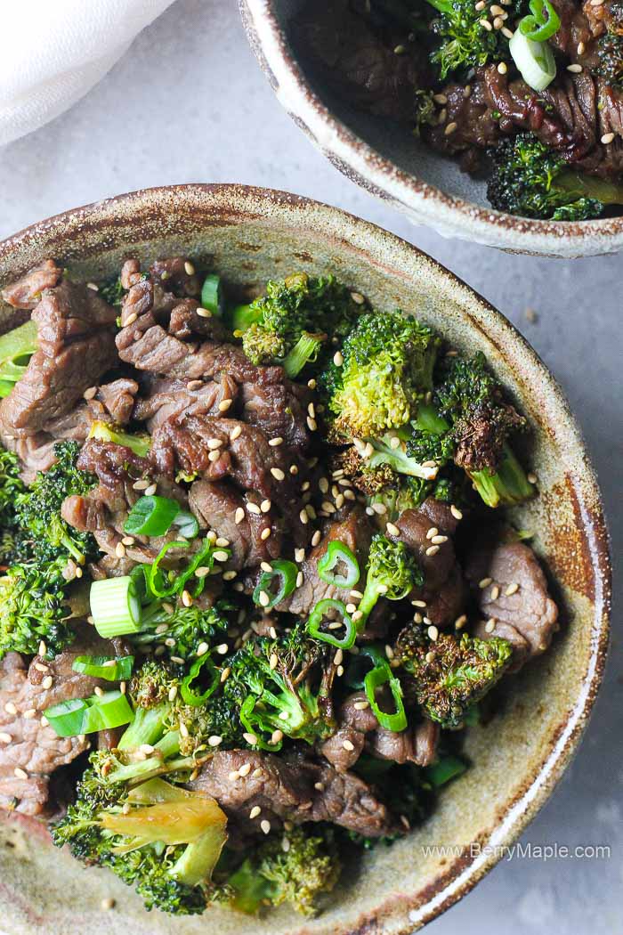 bowl of beef and broccoli