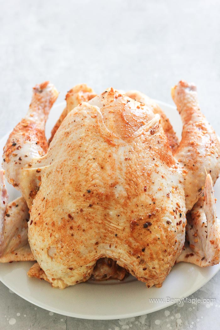 Easy smoked whole chicken Berry&Maple