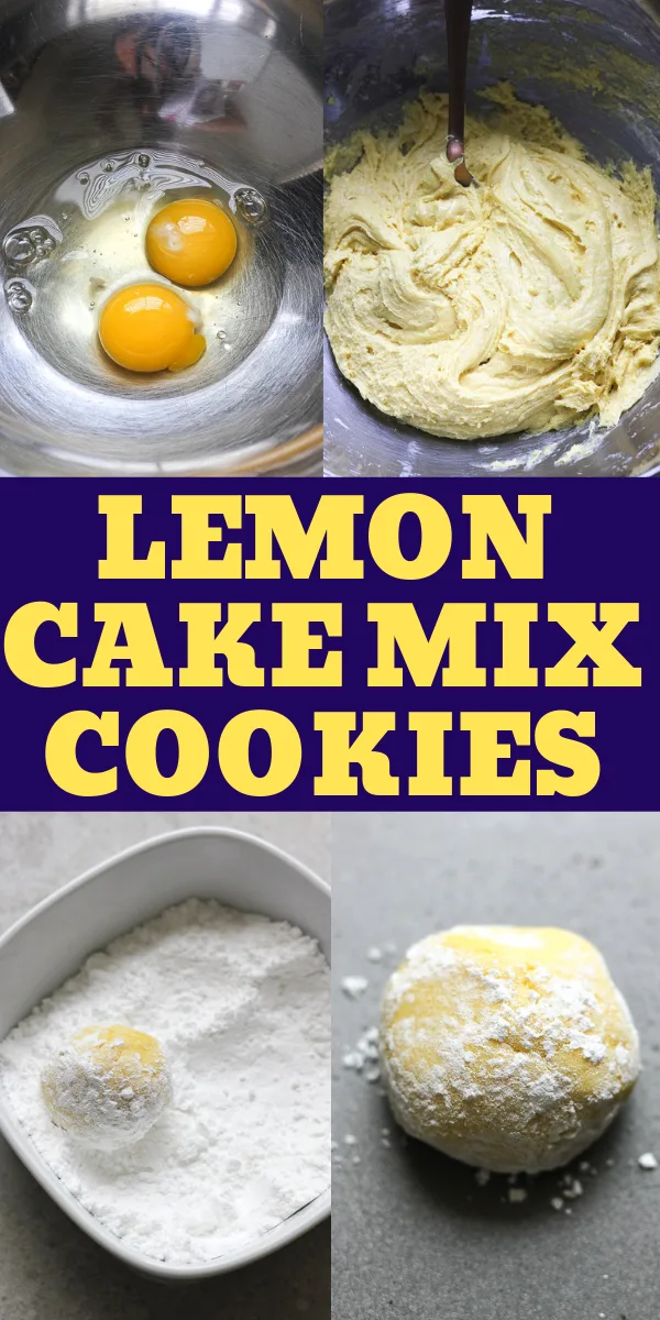 lemon cake mix cookies step by step