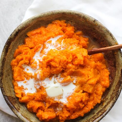 Instant Pot mashed sweet potatoes Berry&Maple