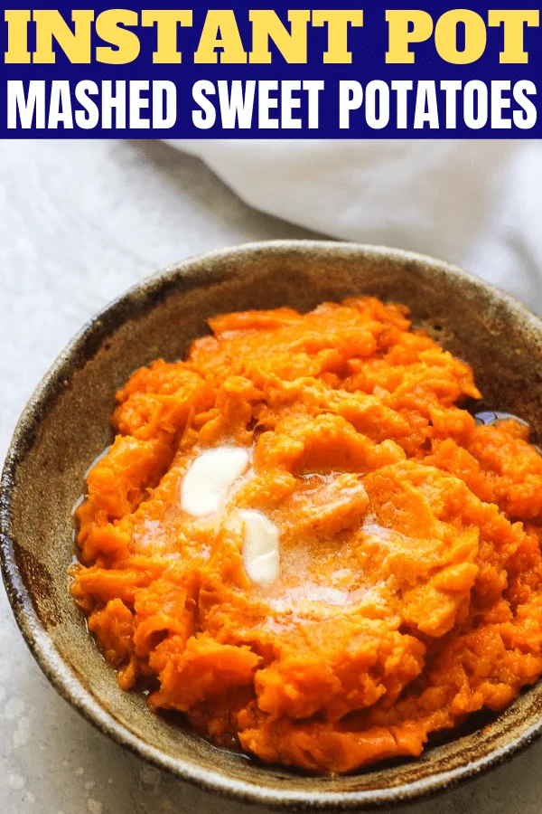 a bowl of mashed sweet potatoes