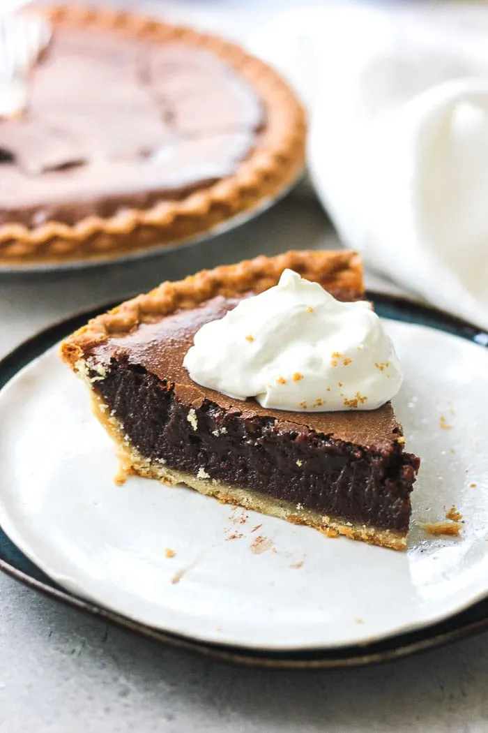 a piece of chocolate pie