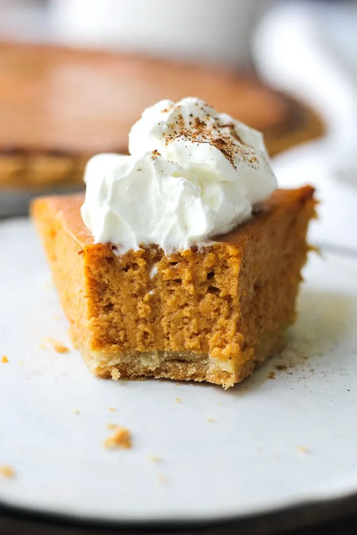 a piece of pumpkin pie