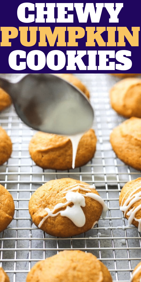 pumpkin cookies with glaze