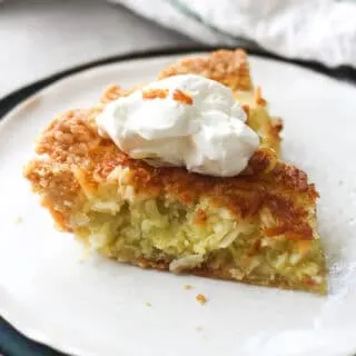 coconut custard pie piece