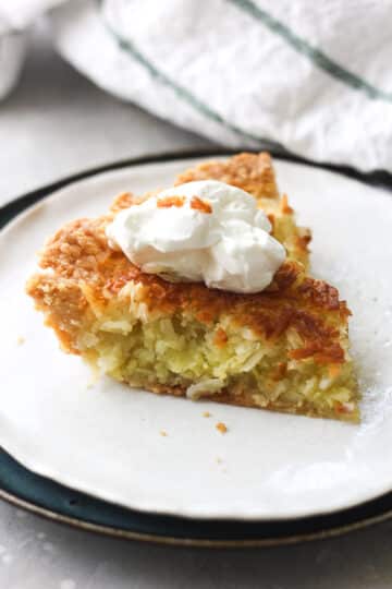coconut custard pie piece