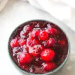 cranberry sauce in the bowl