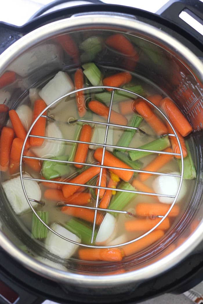veggies in pressure cooker